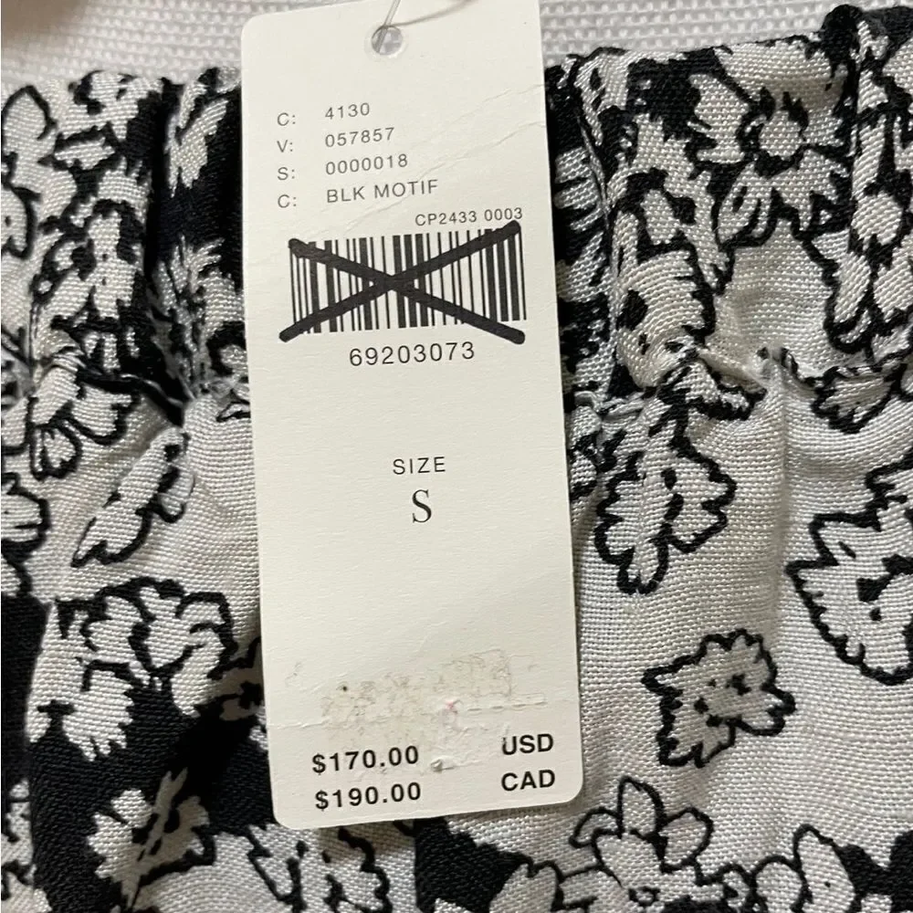 NWT Anthropologie floral black white printed midi sundress sleeveless Size S - Picture 7 of 10